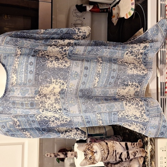 A women's White Stag blue casual sheer regular size top XL - Picture 1 of 4